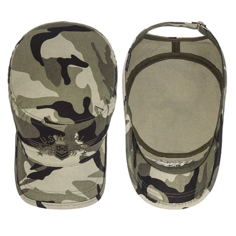 Mn Militärhüte Corps Cap Outdoor Sommer CS Sonnenschutz Camouflag Flat Top Baumwolle Lttr bestickter Camo-Hut_voghion.com