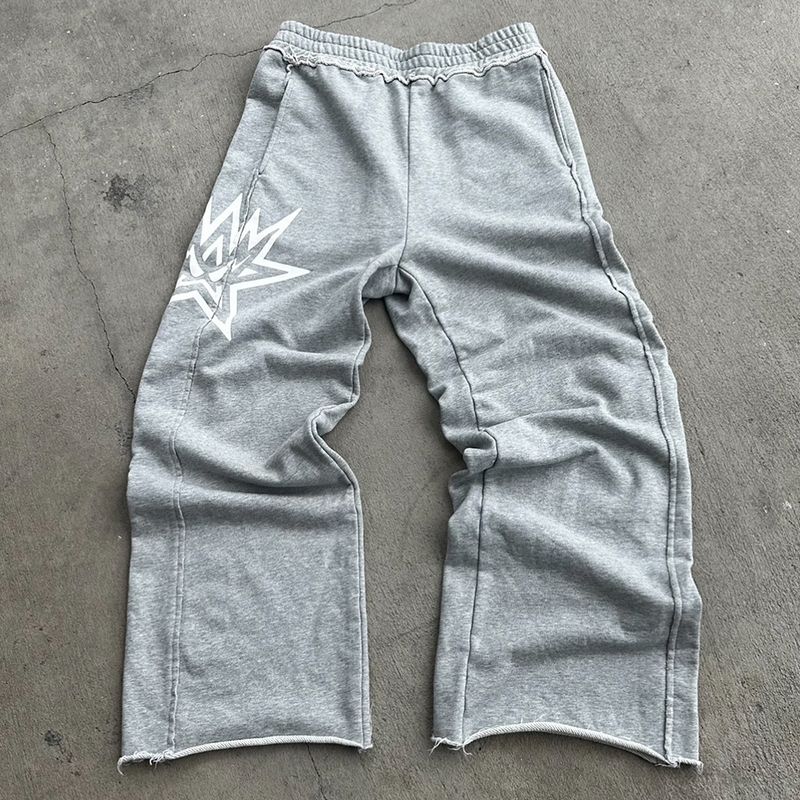 "Gothic Jogger Pants For Men Loose Fit Hip Hop Graphic Print Casual Trousers Trendy Gothic Anime Design Polyester Comfortable Goth Fashion"_voghion.com