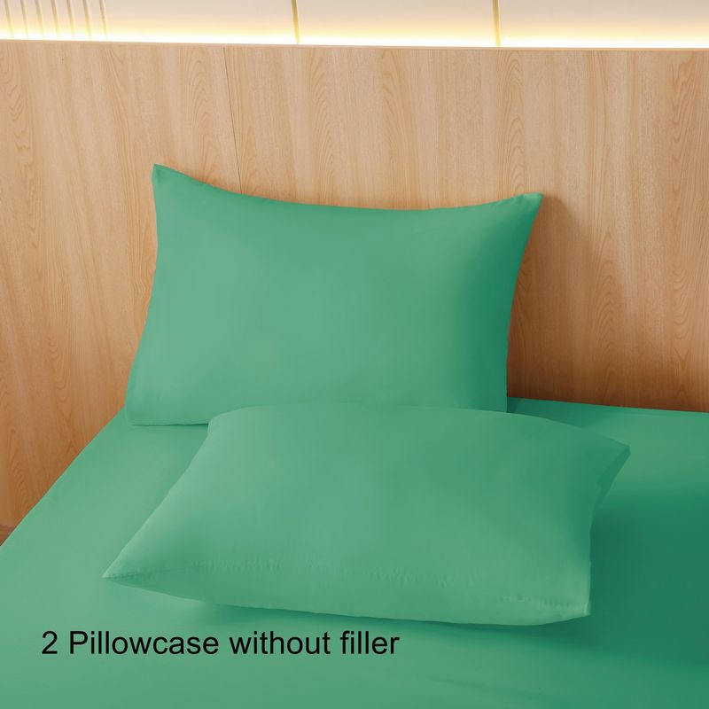Kissenbezug-Set aus 100 % gebürstetem Flanell-Polyester (2er-Pack) – ultraweich und atmungsaktiv, moderne Unifarben, hypoallergen und knitterfrei_voghion.com