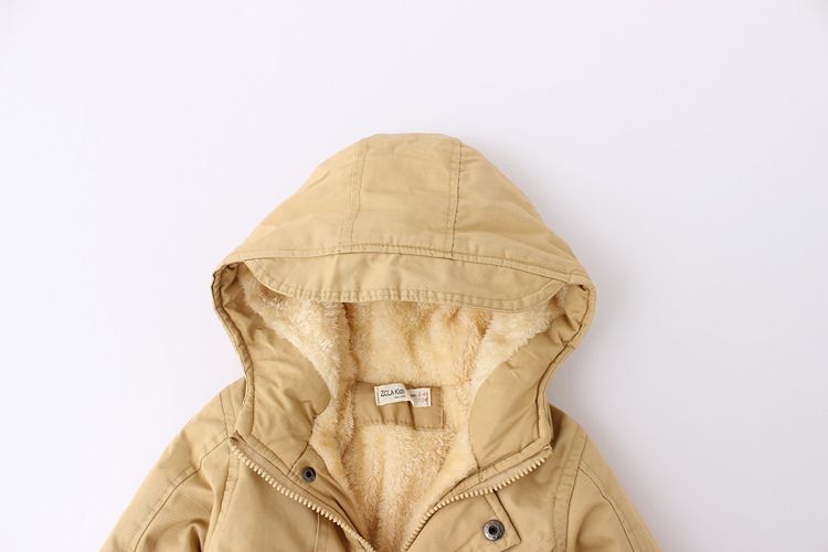 Abbigliamento per bambini, giacca a vento con cappuccio e cappuccio in velluto spesso, antifreddo, invernale, in cotone per bambini_voghion.com