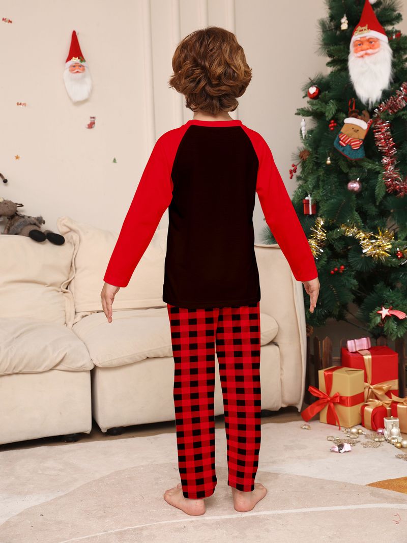 Familien-Weihnachtspyjama-Set mit Grinch-Aufdruck und Weihnachtsmannmütze für Eltern, Kinder und Haustiere Modetrends_voghion.com