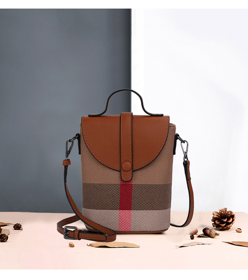 Mini Gitter Canvas Crossbody Damen Leder Reißverschluss Handy Mode Handtasche Frauen Casual Kleine Schultertasche_voghion.com
