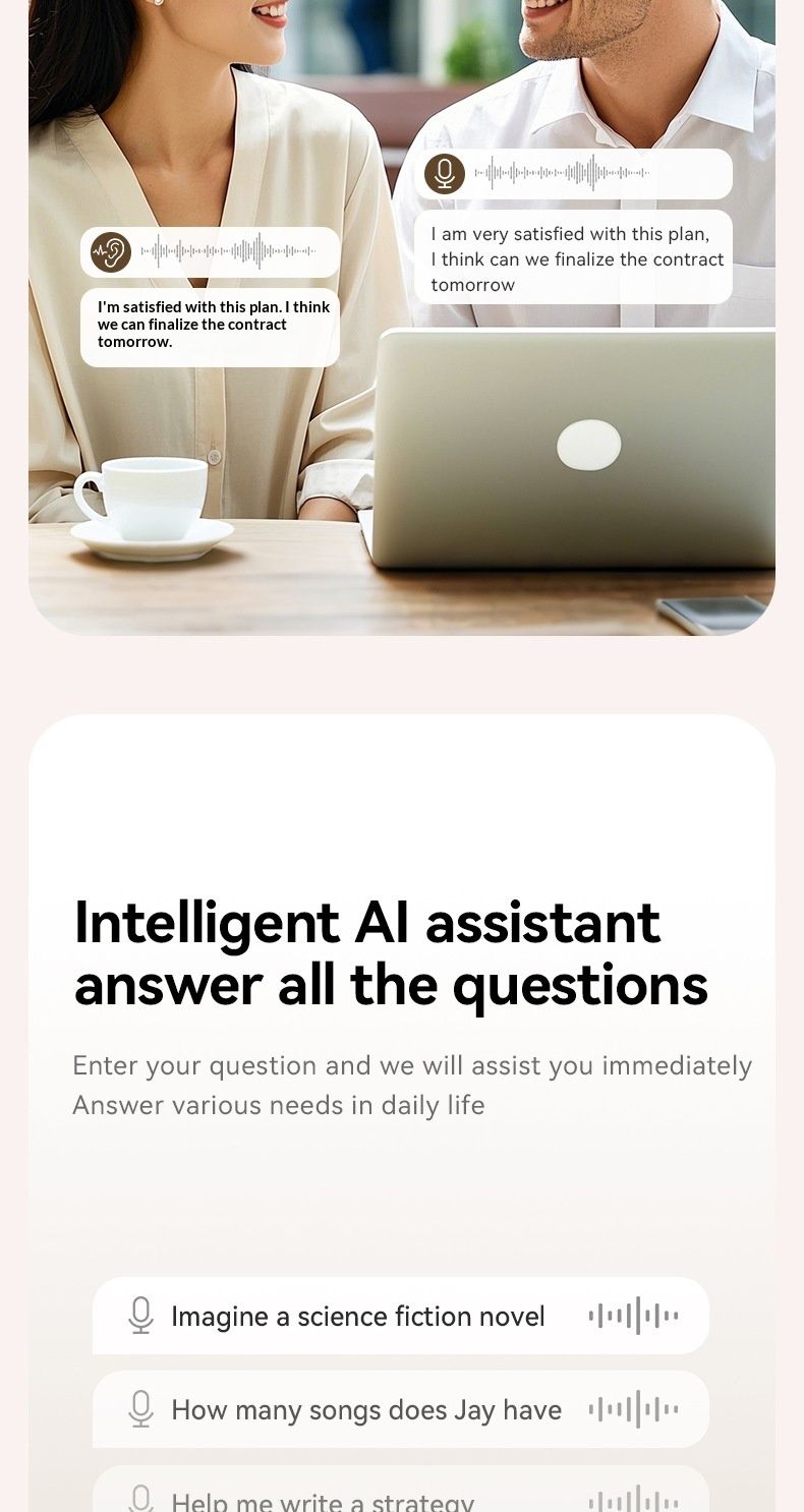 NeoGear M122 Noise Cancelling Long Battery Life Cross-Border 2025 New AI Translation Over-Ear Bluetooth Earbuds_voghion.com