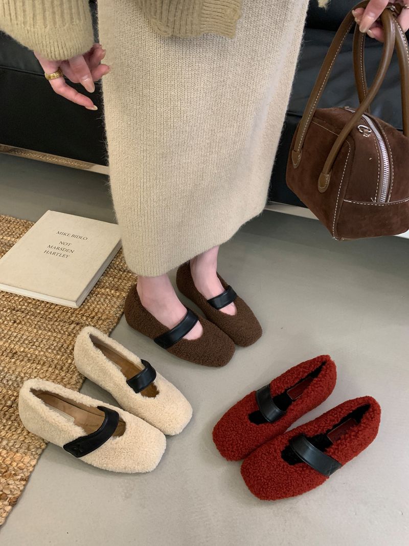 Warme Damenschuhe mit Fleecefutter_voghion.com