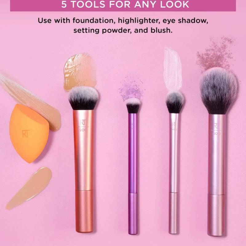Makeup Brush Set Portable 4-piece set + Makeup egg_voghion.com