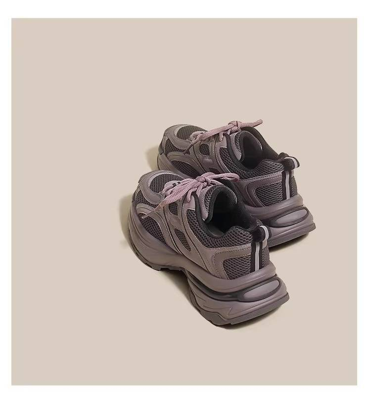 Sehr gut aussehende Sportschuhe Sommer Damen leichte Plateau Papa Schuhe Damen 2024 Freizeitschuhe All Match Laufschuhe Damenschuhe_voghion.com