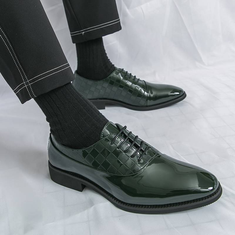 Moški elegantni čevlji, poslovni formalni britanski stil, usnjeni derby čevlji, poročni čevlji za moške, poletje 2025, novi, zračni_voghion.com