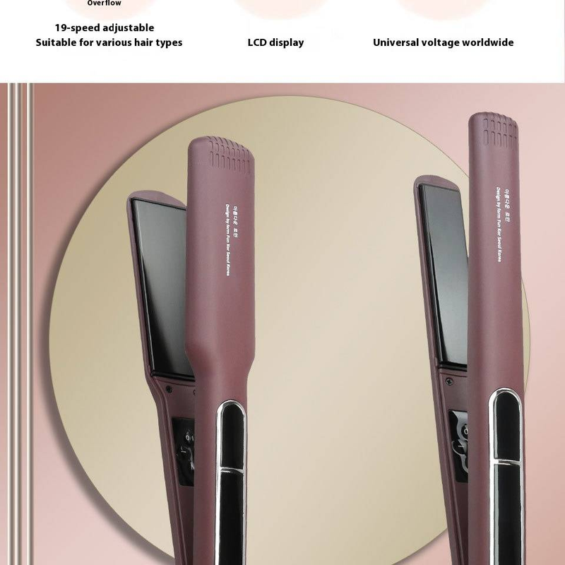 Piastra e arricciacapelli professionale in ceramica tormalina - 25 temperature regolabili, riscaldamento rapido MCH, doppio voltaggio (100-240 V), certificazione CE/ROHS_voghion.com