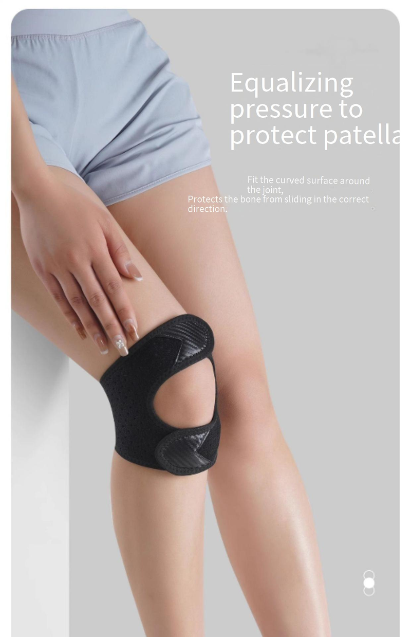 Lightweight Knee Support Brace For Hiking & Running – Adjustable Silicone Patella Strap With Breathable Mesh – Women’s/Men’s Comfort Fit_voghion.com
