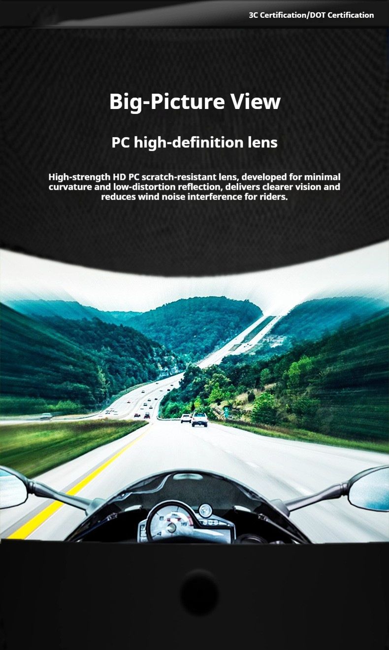 Modular Motorcycle Helmet With Bluetooth – 3C Certified, Flip-Up Visor, ABS Shell, Multiple Color & Visor Options_voghion.com