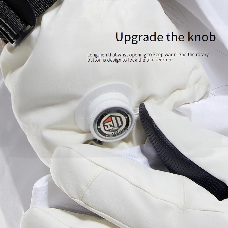 Ski Gloves Knob Type Efficient Temperature Locking Square Wind Splash Proof And Non Slip Palm Thickened Inner Lining Cycling Gloves For Men And Women_voghion.com