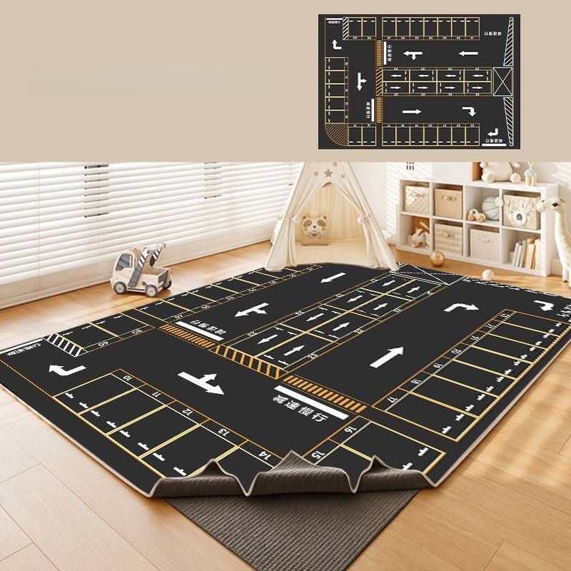 Interactive City Play Mat – Machine Washable Kids Rug With Traffic & Maze Designs (Detachable Base, Educational Floor Game)_voghion.com