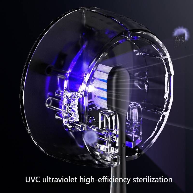 Intelligente elektrische Schallzahnbürste – 3 Modi, Akku mit über 30 Tagen Laufzeit, Aufladen über USB, weiche Borsten für empfindliche Zähne (Weiß/Pink)_voghion.com