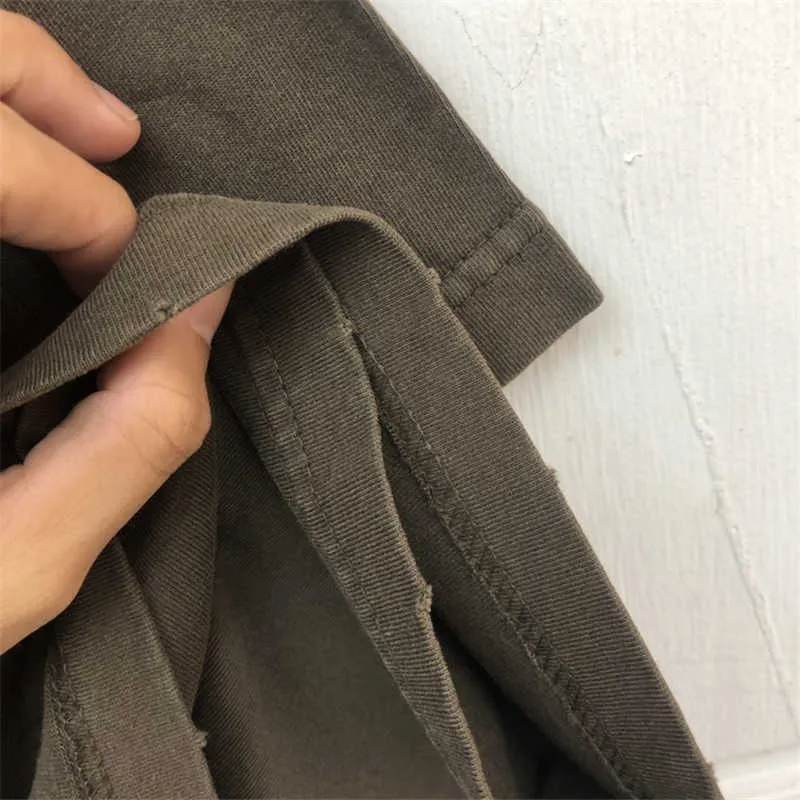 Men's T-Shirts Vintage Hole T Shirt Men Women Best Quality Heavy Fabric T-shirt Oversize Skull Cross Pattern Tee Tops_voghion.com