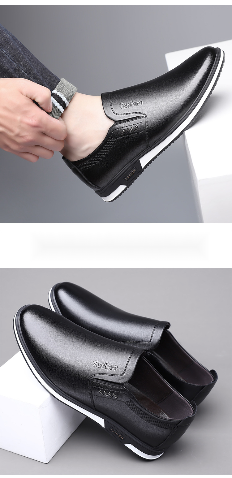Spring and Autumn New Daily Casual Men's Genuine Breathable Leather Soft Bottom White Single Shoes _voghion.com
