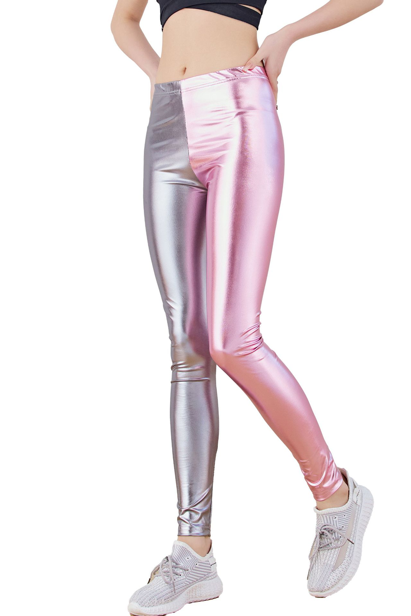 Damenbekleidung Hot Gold Kunstleder Leggings in mehreren Größen Süßigkeiten Nachtclub dünne Lederhosen verblassen nicht leicht neun_voghion.com