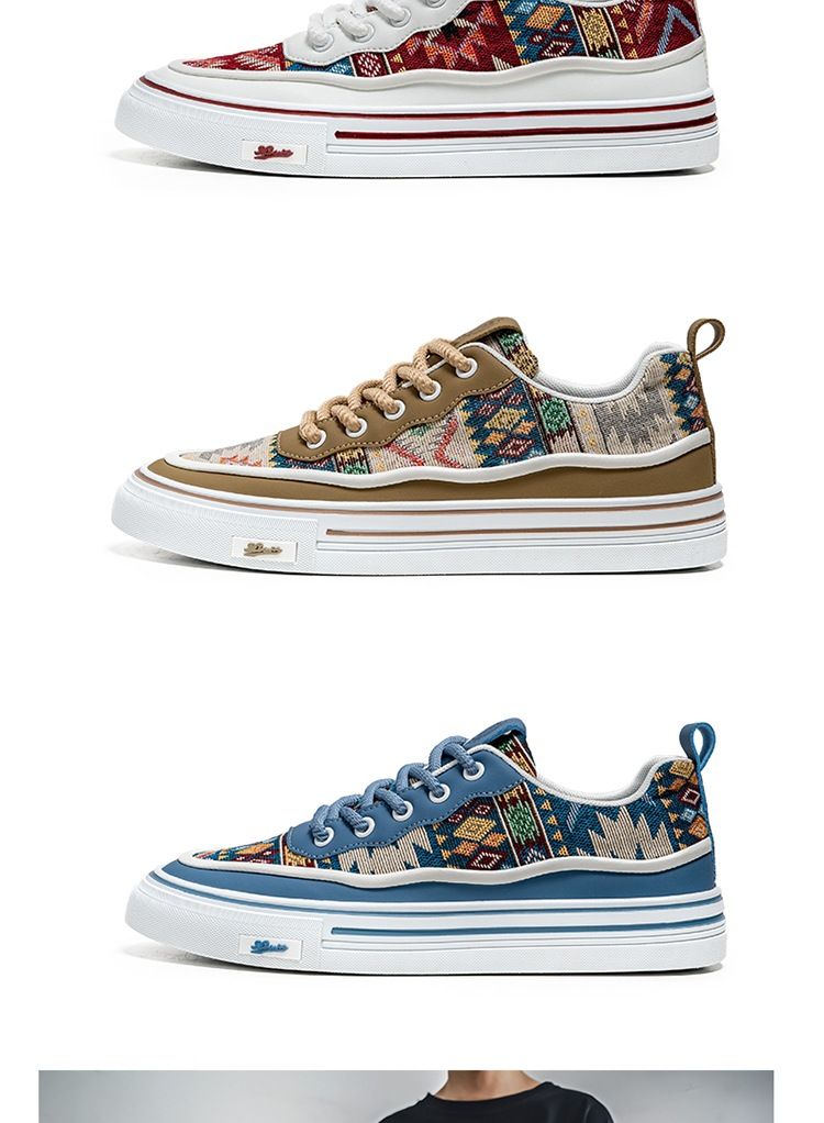 New Summer 2024 Breathable Canvas Men's Fashion Printed Student Korean Edition Trendy Casual Versatile Board Shoes Men_voghion.com