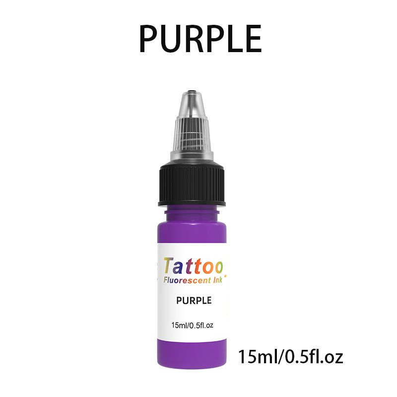 EIPTWH Fluorescencyjny tusz do tatuażu 1/2 uncji (15 ml) w każdej butelce, twarda oprawa, 8 kolorów, produkt w jednym opakowaniu_voghion.com
