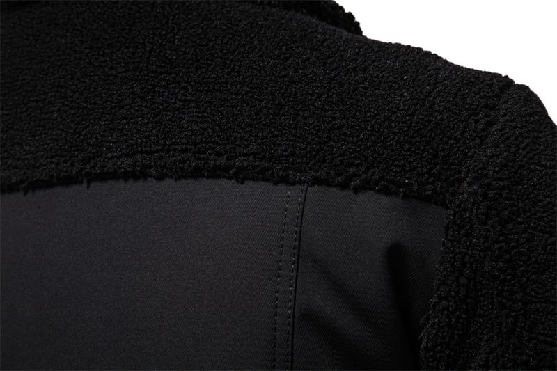 "Herren Patchwork Lammwolljacke – Herbst- & Wintermantel in europäischer Größe mit lässigem Cross-Border-Style (Schwarz/Khaki/Grün/Dunkelblau, S-XXL)"_voghion.com