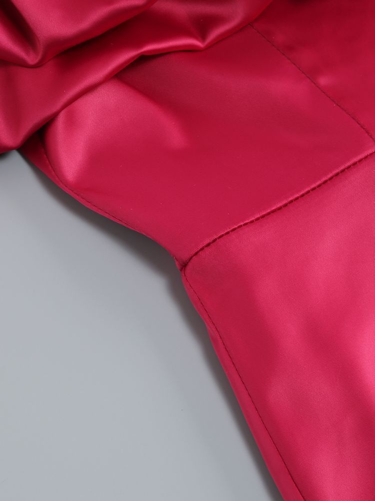 Abito da donna con reggiseno monospalla, sexy, con volant e tinta unita, di alta qualità, stile elegante_voghion.com