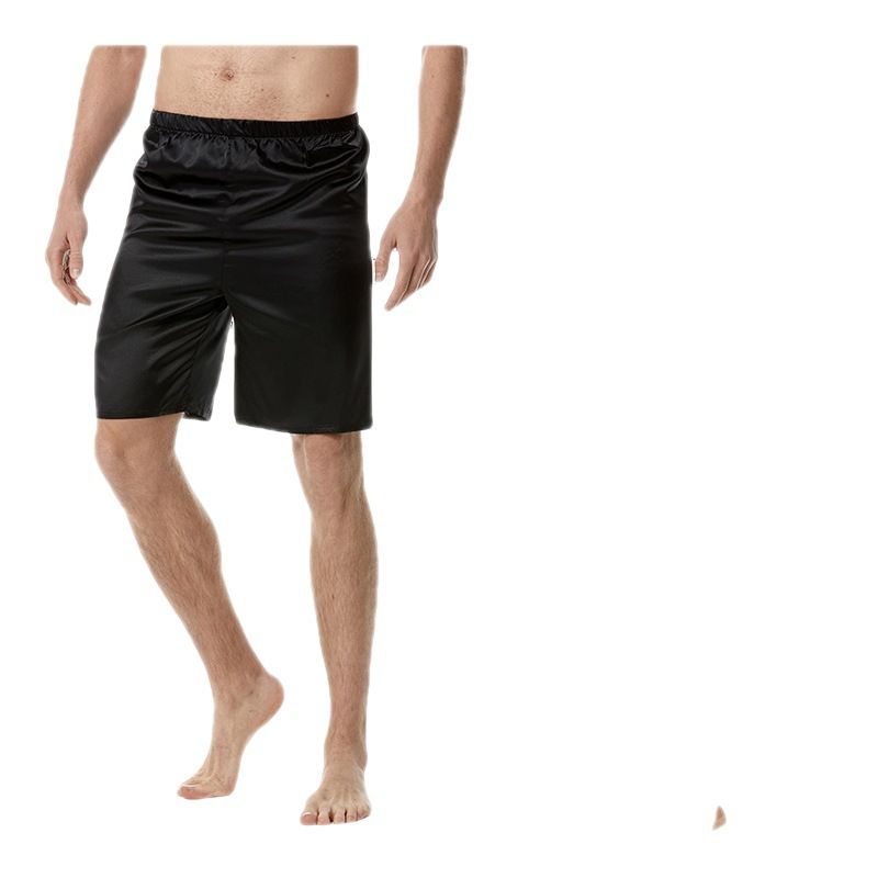 Premium Products Fengxia New Solid Color Sleeper For Men, European Silk Shorts, Large Size Beach Pants_voghion.com