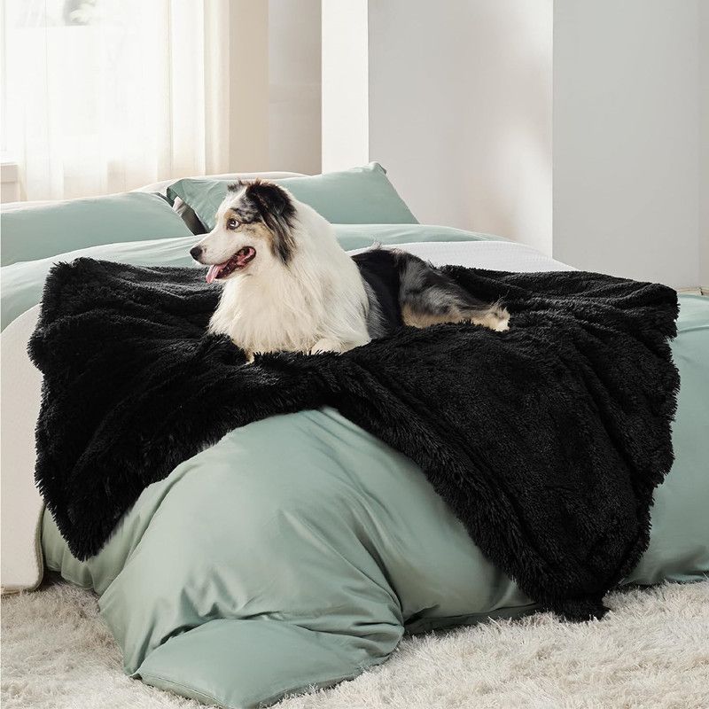Lange Haare PV Fleece Sherpa Haustier wasserdichte Decke verdickte Matte Hundebett_voghion.com