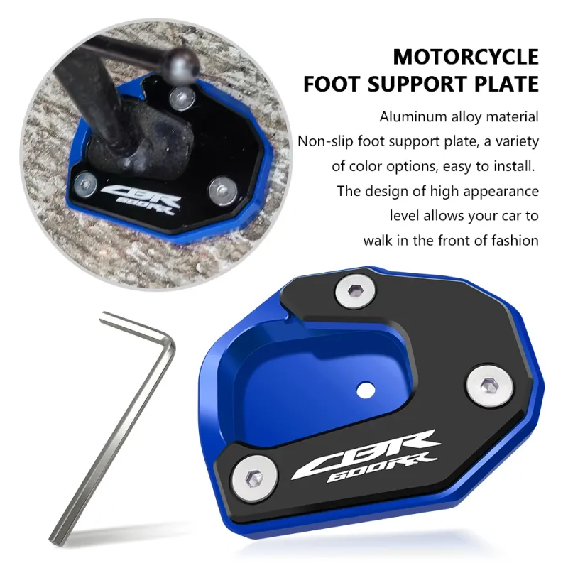 Pro motocykl CNC Kickstand Boční stojan Prodlužovací podložka zvětšovací nosná deska cbr600rr cbr600 rr PRO CBR600RR_voghion.com
