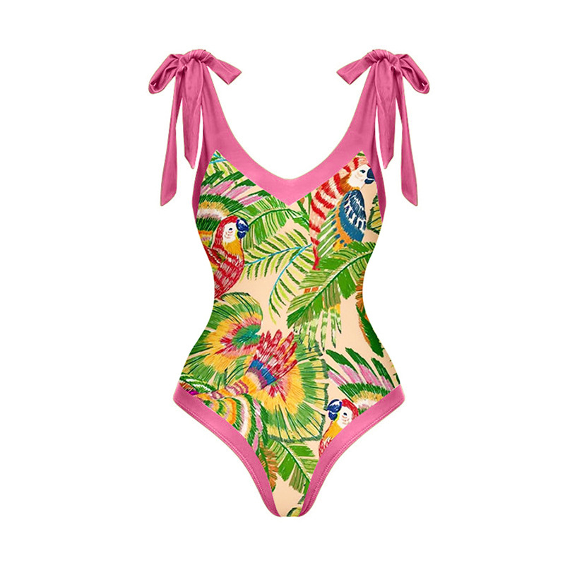 2023 Nuovo costume da bagno intero da donna con scollo a V che copre la gonna sottile della pancia Gonna da spiaggia primaverile calda_voghion.com