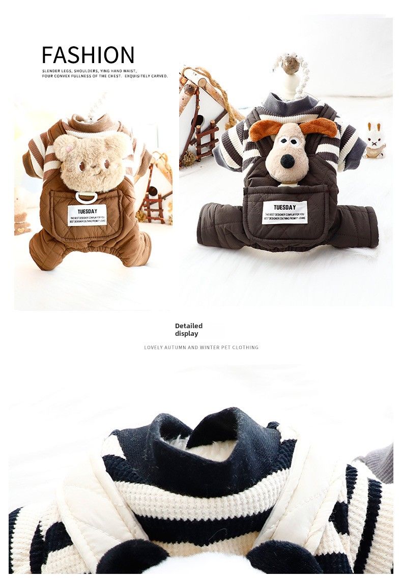Giacca invernale per cani di piccola e media taglia, per gatti, vestiti caldi in cotone per cuccioli, Yorkshire, Chihuahua, Bulldog maltese_voghion.com