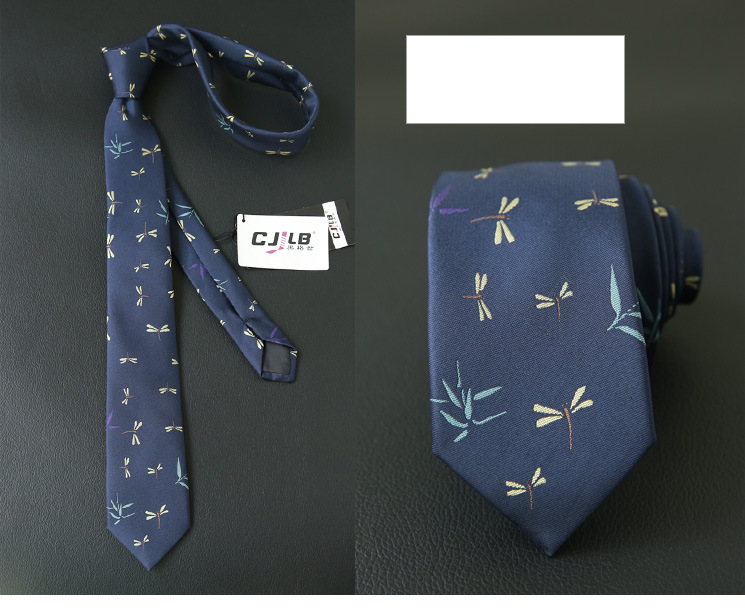 Unisex Men's and women's tie narrow polyester silk business British tie 6CM_voghion.com