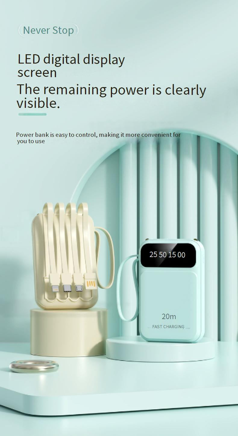 Powerbank Nei Powerbank 20000 mAh Grouss Kapazitéit mAh Mat Véier-Drot Schnellladung Kann Am Fliger Matgeholl ginn_voghion.com