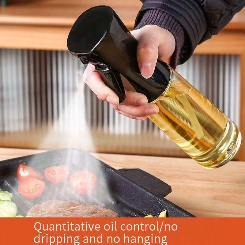 Glass Oil Spray Bottle For Kitchen - 350ml Fine Mist Olive Oil Sprayer For Air Fryer & Cooking (BPA-Free Leakproof Adjustable Nozzle)_voghion.com