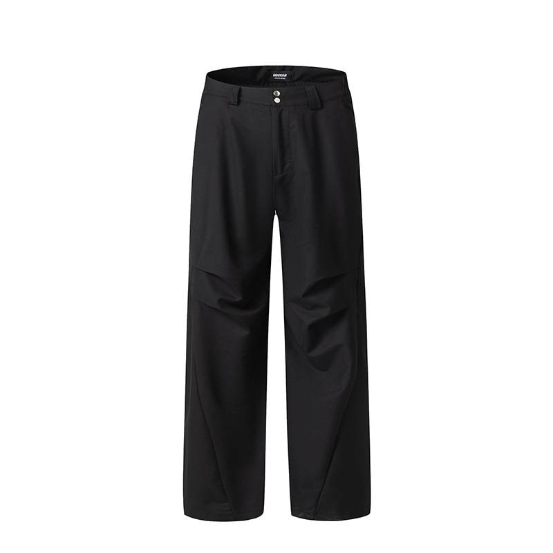 Retro Black Flared Jeans For Men – Vintage-Inspired Stretch Denim Pants (S-XXL, Button Fly, Slim Bootcut)_voghion.com