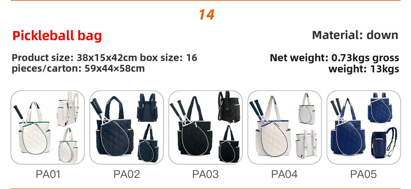 Portable Large Capacity Multi-Functional Foldable Sports Pickleball Outdoor Tennis Racket Bag_voghion.com