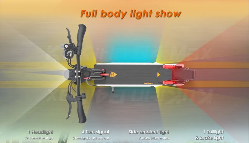 Patinete eléctrico plegable KuKirin M4 Max, 1000 W, 48 V, 18,2 Ah, neumáticos de 10 pulgadas, 45 km/h, frenos de disco delanteros y traseros._voghion.com