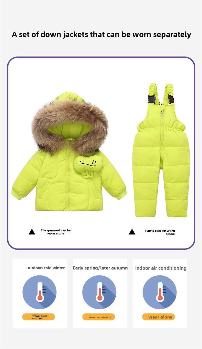 Children's Down Jackets, Thick And Warm Ski Suits, 1 6 Jackets/ski Suits_voghion.com
