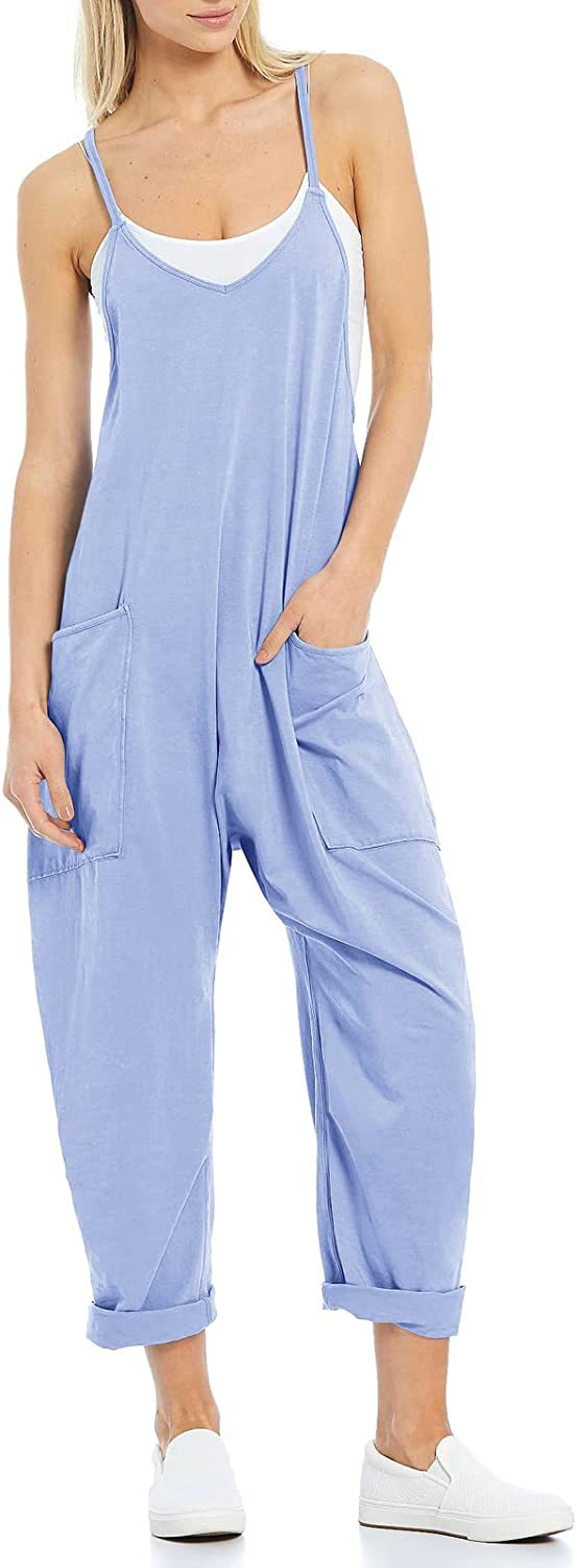 Lässiger Jumpsuit mit Tasche für Damen_voghion.com