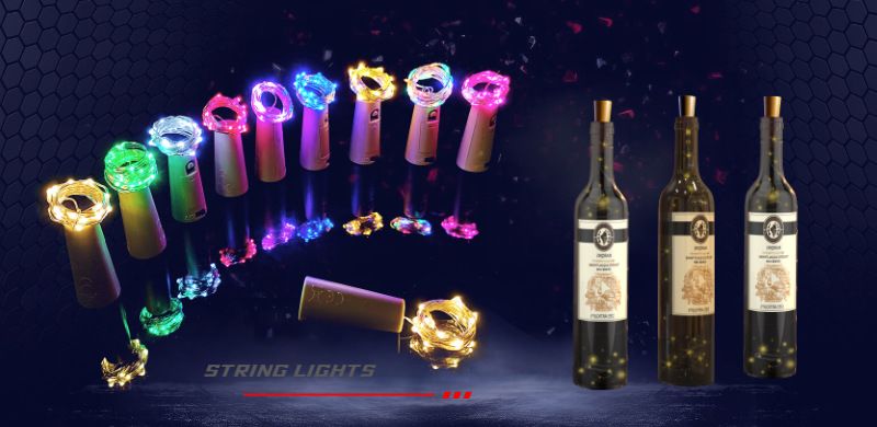 Bottle Stopper Lamp AG13 Button Battery Led Colored Lamp Christmas Decoration String Light Star Copper Wire Light String Wine Bottle Stopper Lamp_voghion.com