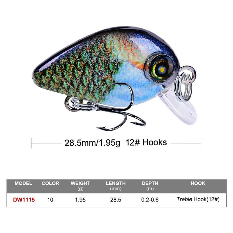 Lure 1.95G Small Rock 28.5mm Sea Fishing Freshwater Painted Fish Bait DW1115 Bionic Design_voghion.com