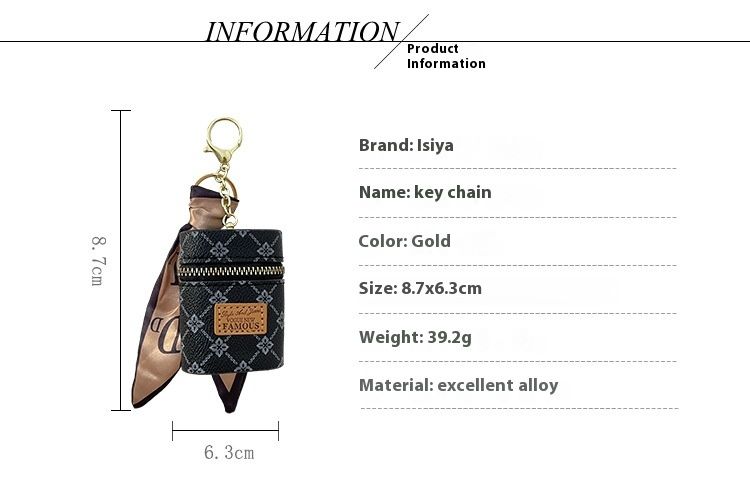 Classic oval diamond grid bucket mouth red envelope keychain ribbon bag change pendant small accessory gift_voghion.com