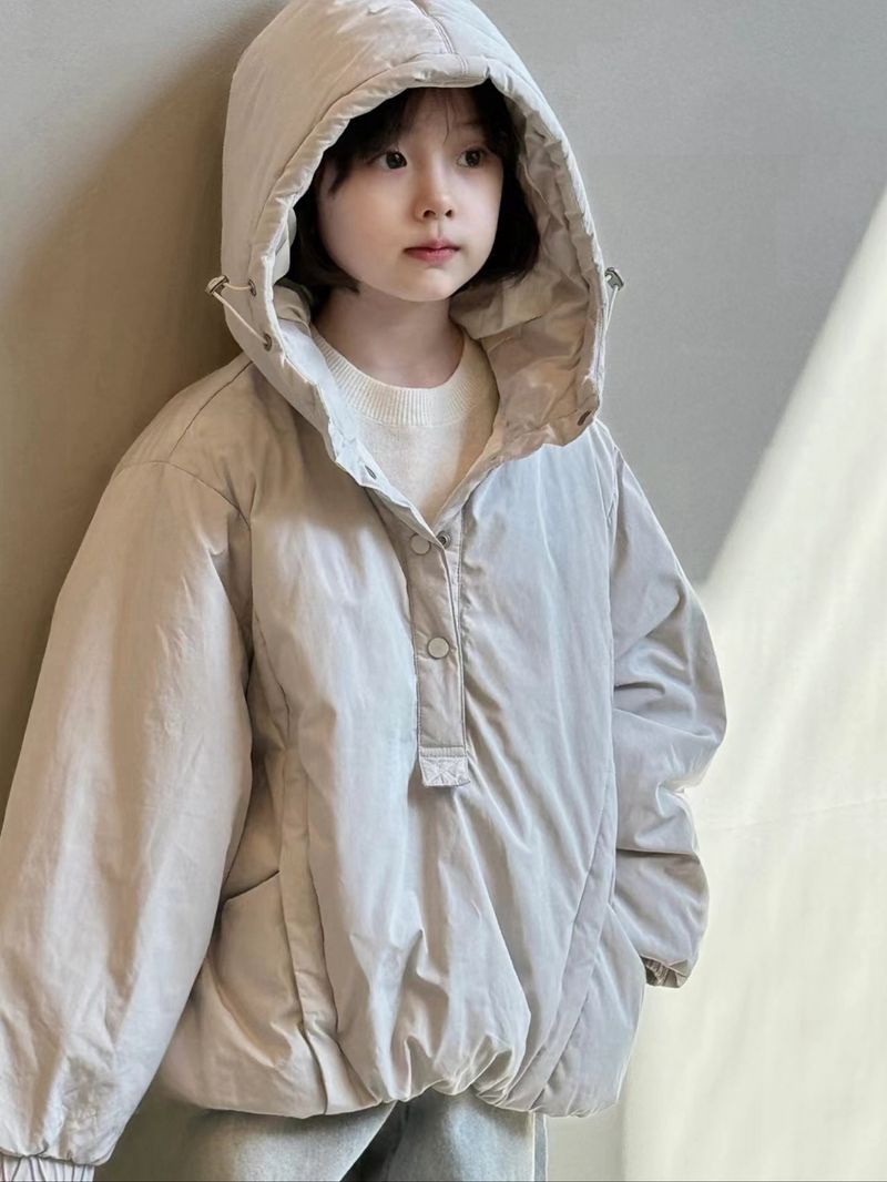 2025 Winter Neue Gepolsterte Pullover Unten Baumwolle Jacke Mit Kapuze Beiläufige Lose Dünne Dicke Warme Langarm Jacke_voghion.com