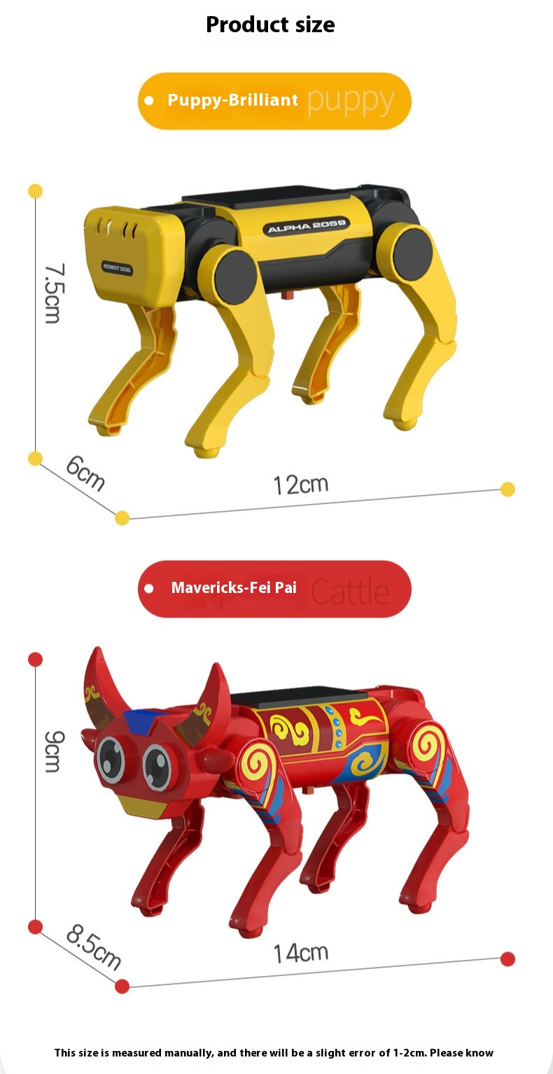 Sie können Dampf in der Sonne laufen - Solarelektrischer Roboterhund, zusammenbaubares Spielzeug für Jungen, pädagogischer RoboterJavascript:_voghion.com