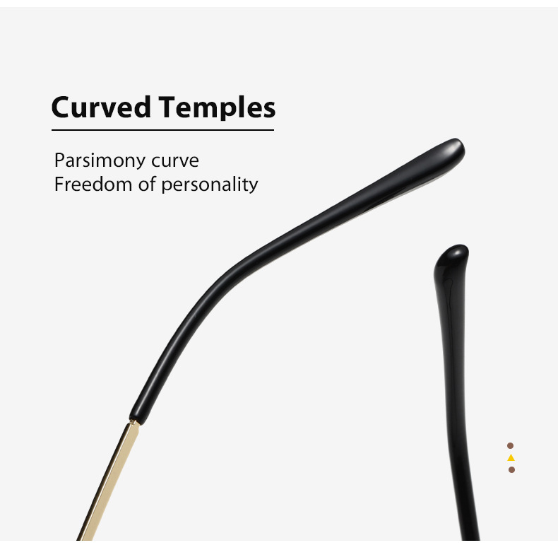 Anti-Blu-ray Flat Light PC Metall Retro Fashion Student Stylee Brillengestell für Herren und Damen_voghion.com