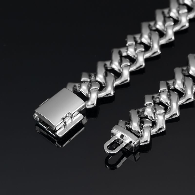 15 mm diamantförmige kleine kubanische Flip-Kette, hochwertige rosa-blaue Hip-Hop-Halskette_voghion.com