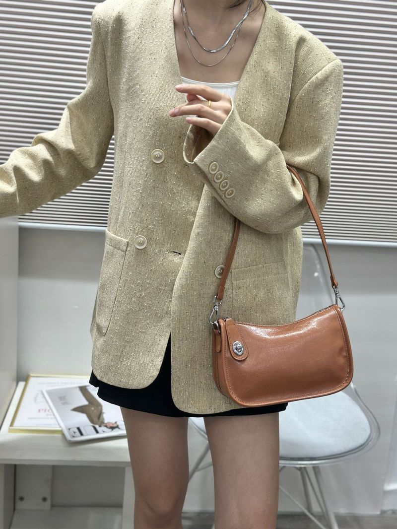2025 Spring And Summer New Fashion Shoulder Armpit Bag Personalized Casual Women's Korean Leather Bag Hundreds Of Daily Personalized Niche_voghion.com