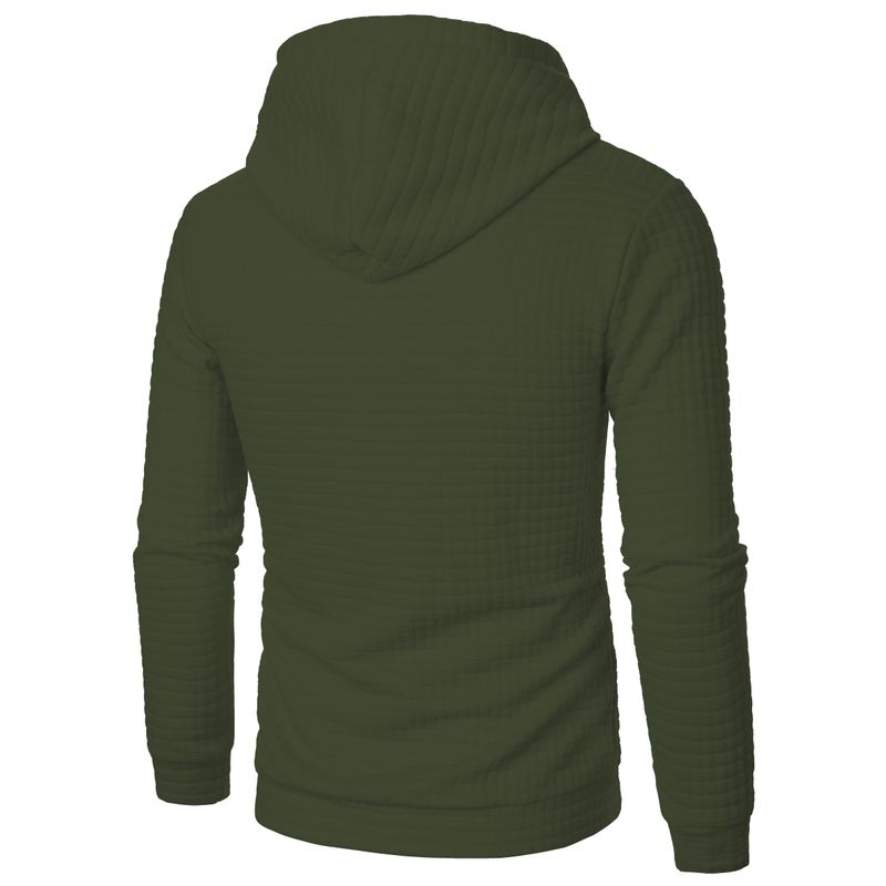 Felpa con cappuccio a maniche lunghe in jacquard scozzese da uomo autunno/inverno, colore caldo, con cappuccio_voghion.com