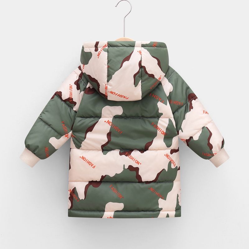 Piumino invernale con cappuccio per bambini - Cappotto lungo in poliestere spesso per ragazzi e ragazze (10 colori, 100-150 cm, lavabile in lavatrice)_voghion.com
