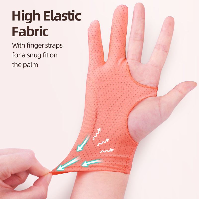 1PC Artist Glove Any Graphics Table 2 Finger Anti-Fouling Both For Right And Left Hand Black Drawing Gloves_voghion.com