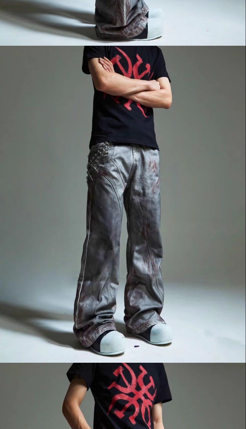 Jeans a gamba dritta da uomo – Denim vintage minimalista per abbigliamento casual e streetwear (S-3XL) | Cotone elasticizzato leggero con orlo grezzo_voghion.com