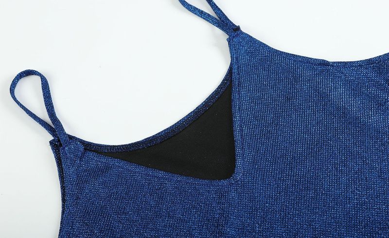 Sexy Wrap Deep V Neck Cut Out Loose Shiny Halter Crop Tops Women Tank Top Camisole Female Sleeveless Cropped Vest_voghion.com